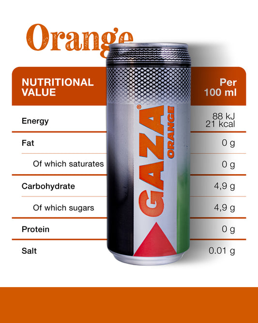 Gaza Orange Soft Drink, 330 ml x24