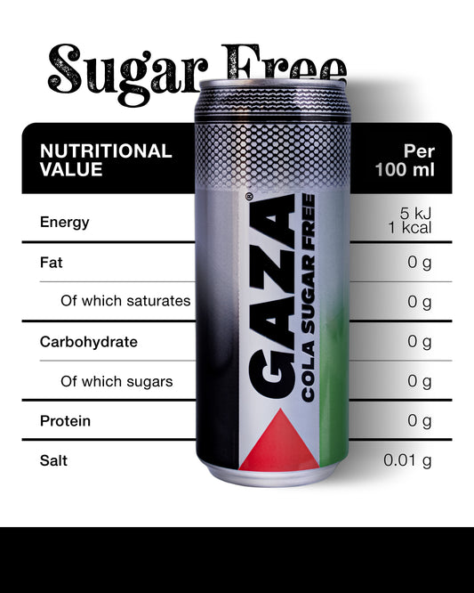 Gaza Cola Sugar Free Soft Drink, 330 ml x24